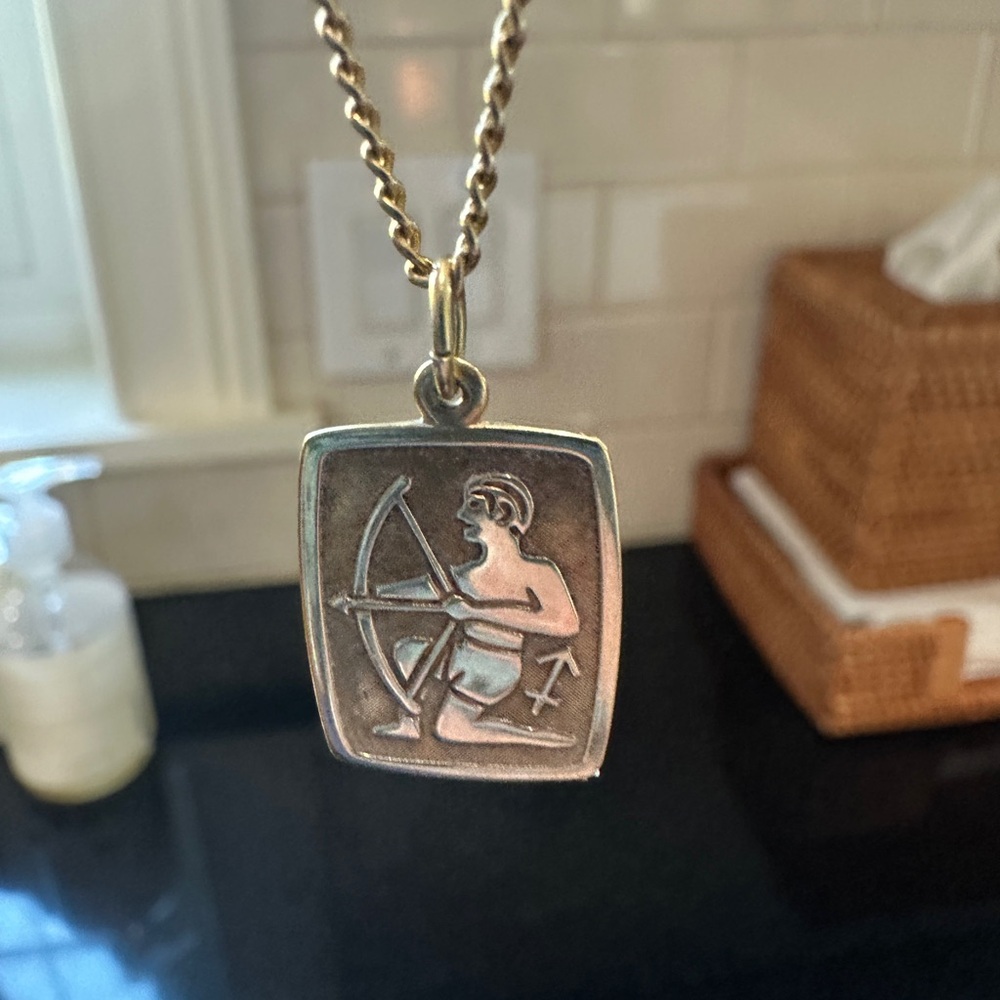 Gold Plated Sagittarius Zodiac Necklace – Astrology Chic - One Size